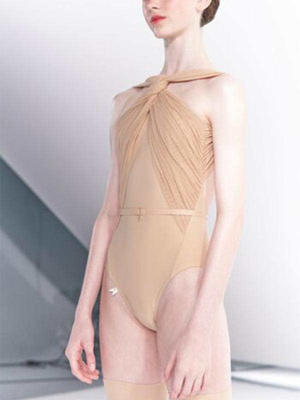 JAC_Foxy Knotted neckline leotard 폭시 231LE73JA_Nude