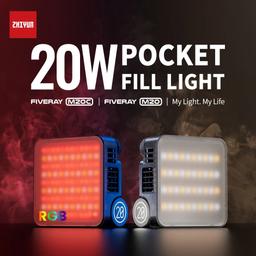 ZHIYUN FIVERAY M20C M20 20W LED Video işığı cep lambası fotoğraf işıkları fotoğraf stüdyosu için 2500K-10000K App kontrolü Vlog canlı - AliExpress