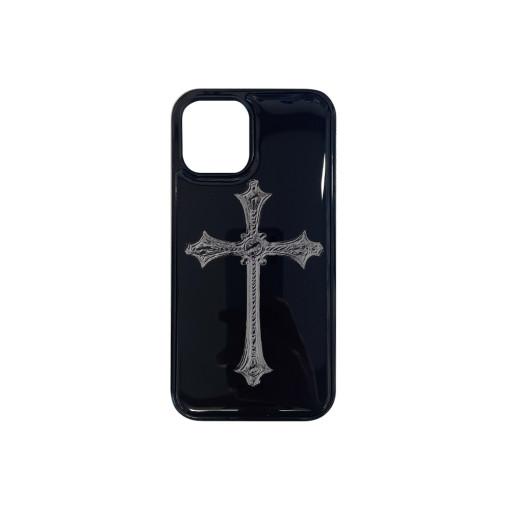 cross epoxy phone case (black)