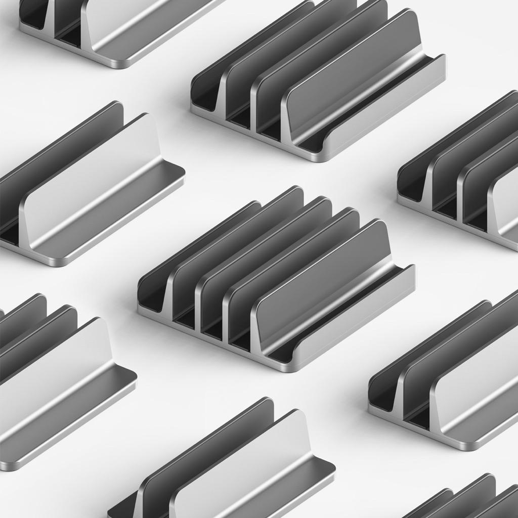 맥북 노트북 거치대 수직 스탠드 클램쉘 맥미니 꽂이 세로 알루미늄 1슬롯