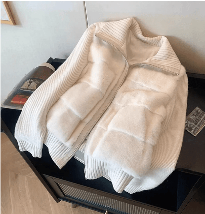 40대여성의류 겨울 부드러운 에코 밍크퍼 패딩 점퍼