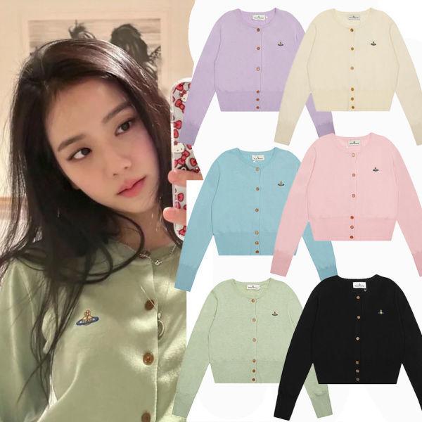 비비안 웨스트우드 여성 베아 울 실크 가디건 1803001Z