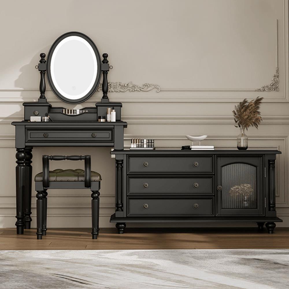 엔틱화장대 안방화장대 블랙 화장대겸서랍장
