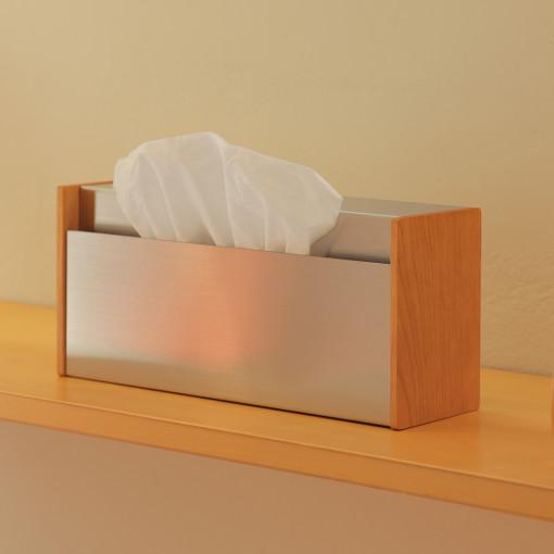 YDW 우드 스틸 티슈 케이스 휴지 커버 각티슈 원목 갑티슈