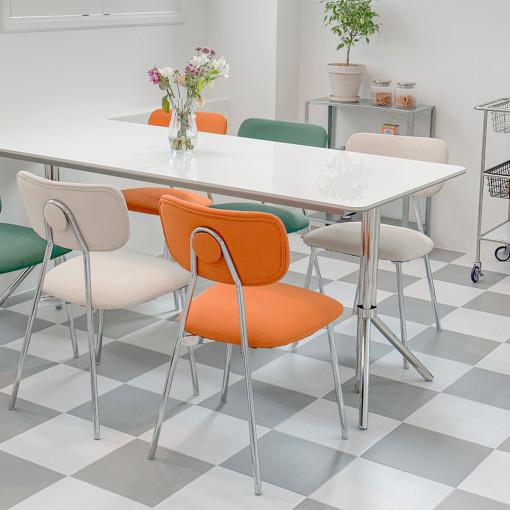 바라하우스 띠로 미드센추리 양면 세라믹식탁 세트 4인 6인 테이블