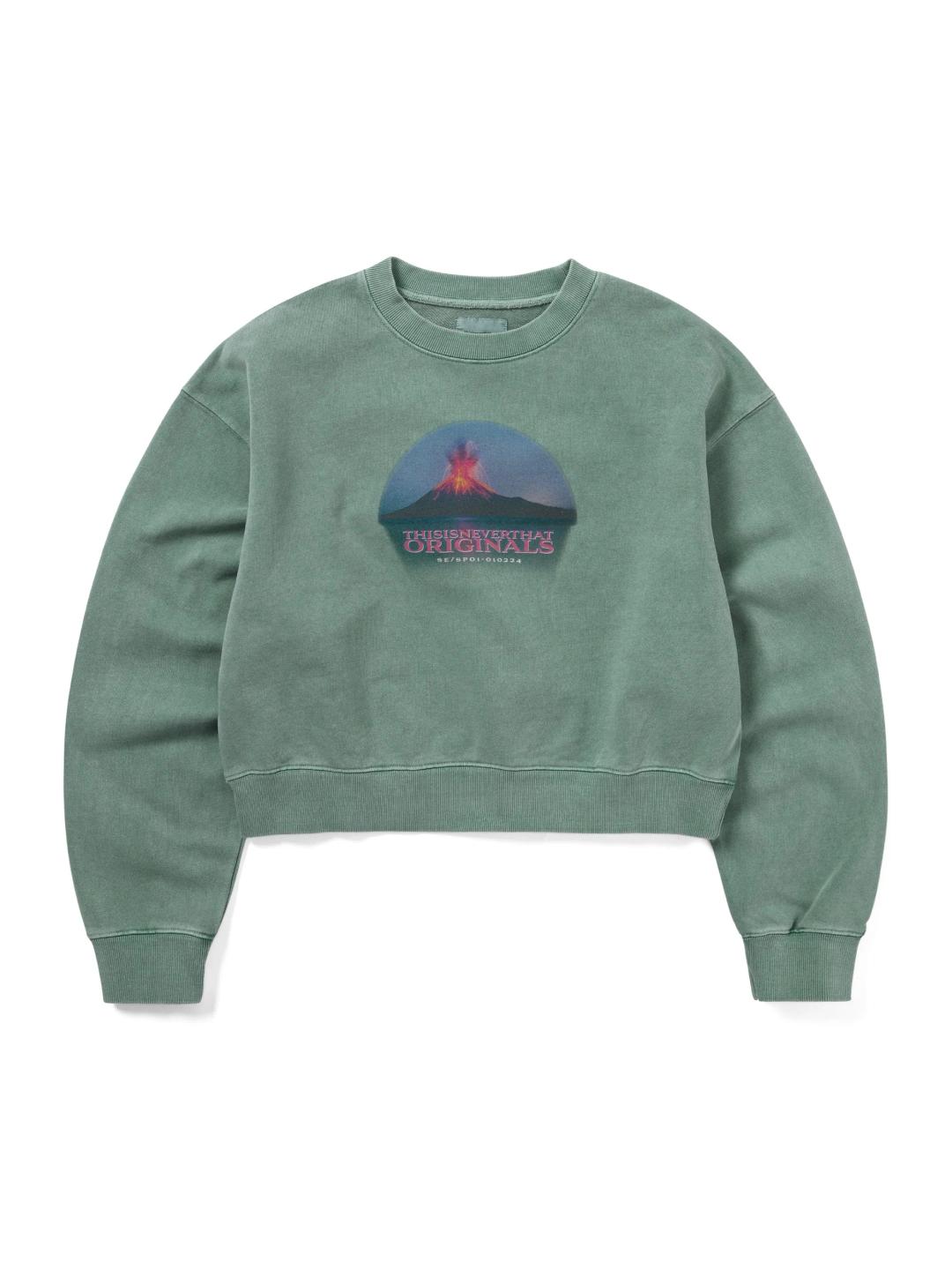 Volcano W Crewneck Emerald