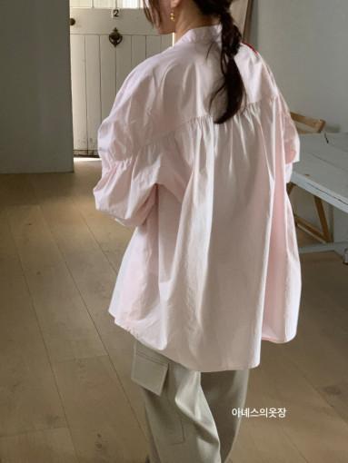 마레 개더 퍼프 셔츠