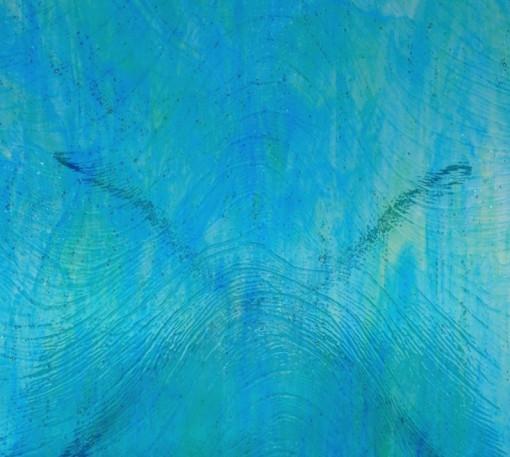 스테인드글라스 재료 유리 블루그린 트리링