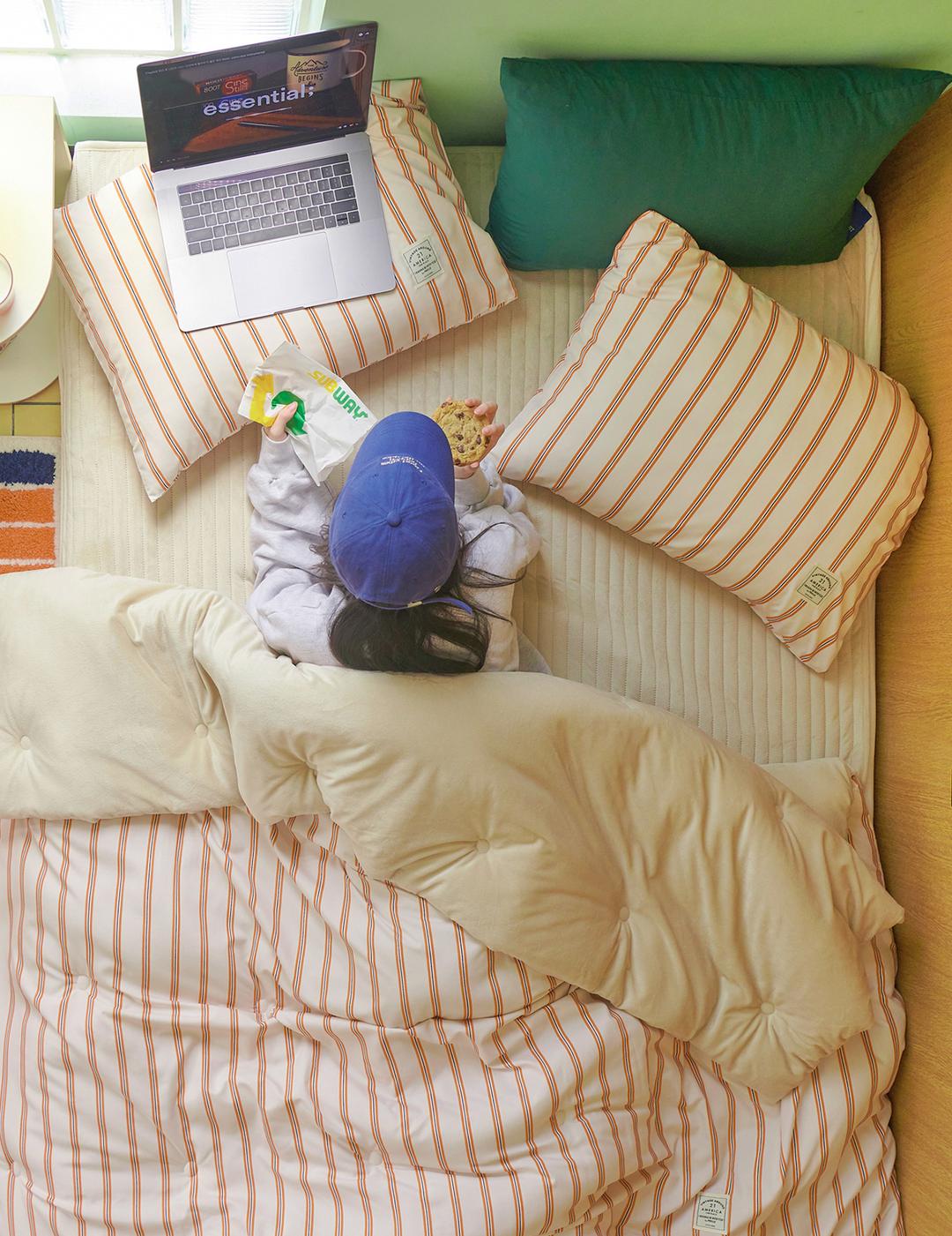 유어메이트 극세사 항균 워싱 차렵이불 세트 3colors