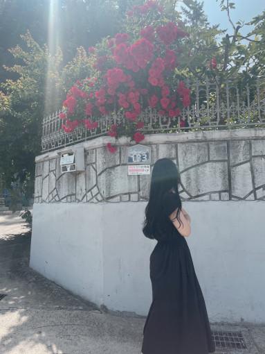 러블리 소매  롱 원피스 (2color)