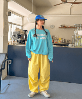 컬러 루즈 카펜터 팬츠