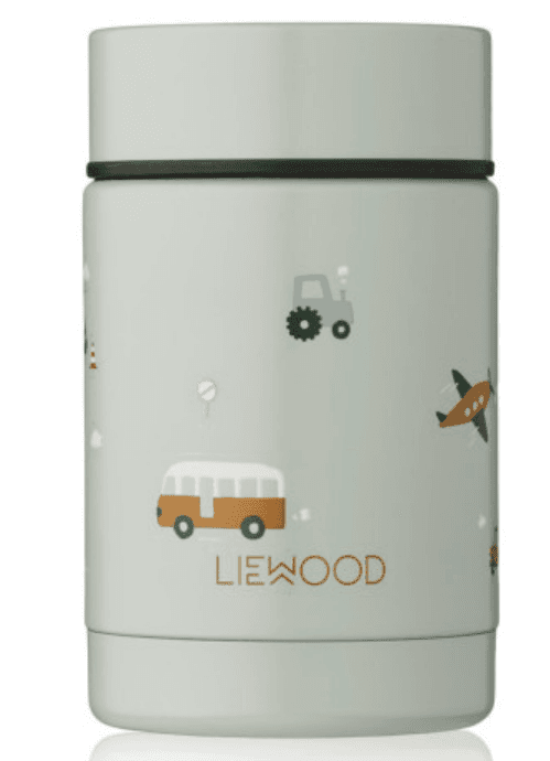 [바로발송] Liewood 리우드 이유식 보온병 런치박스 Nadjar Vehicles 블루그레이 250ml