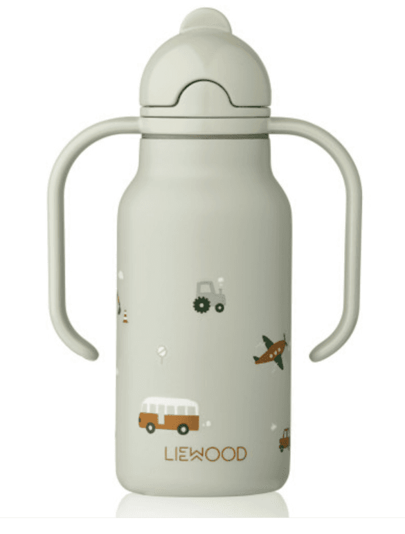 Liewood 리우드 Vehicles 유아 손잡이 보온보냉병 빨대병 250ml Dove blue 컬러
