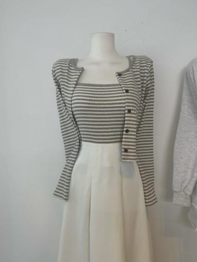 단가라 나시가디건 set