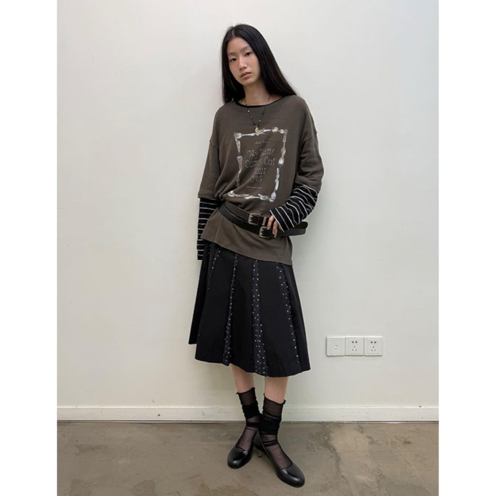 NEVERSEEZ 티셔츠 프레임 프린트 반팔 티셔츠 2COLOR