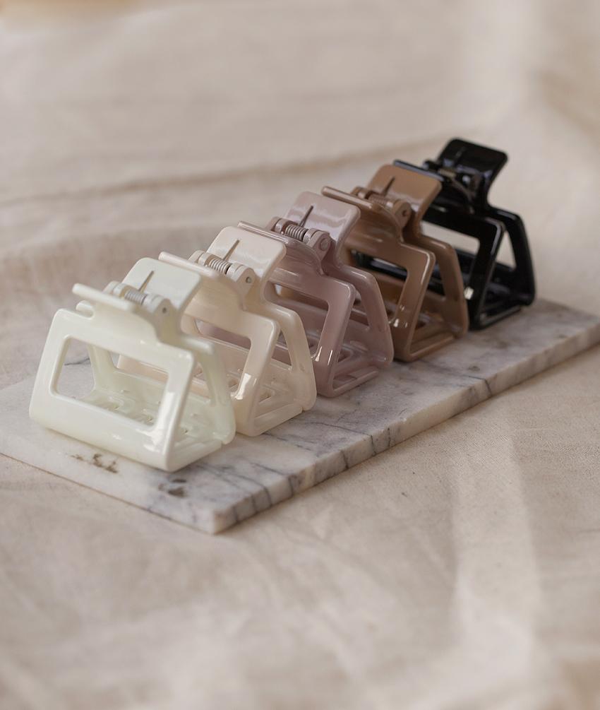 플레인 스퀘어 집게 헤어핀