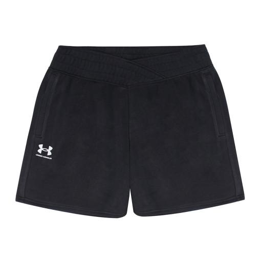 언더아머 라이벌 프렌치테리 여성 반바지 트레이닝 쇼츠 블랙 1382742-001