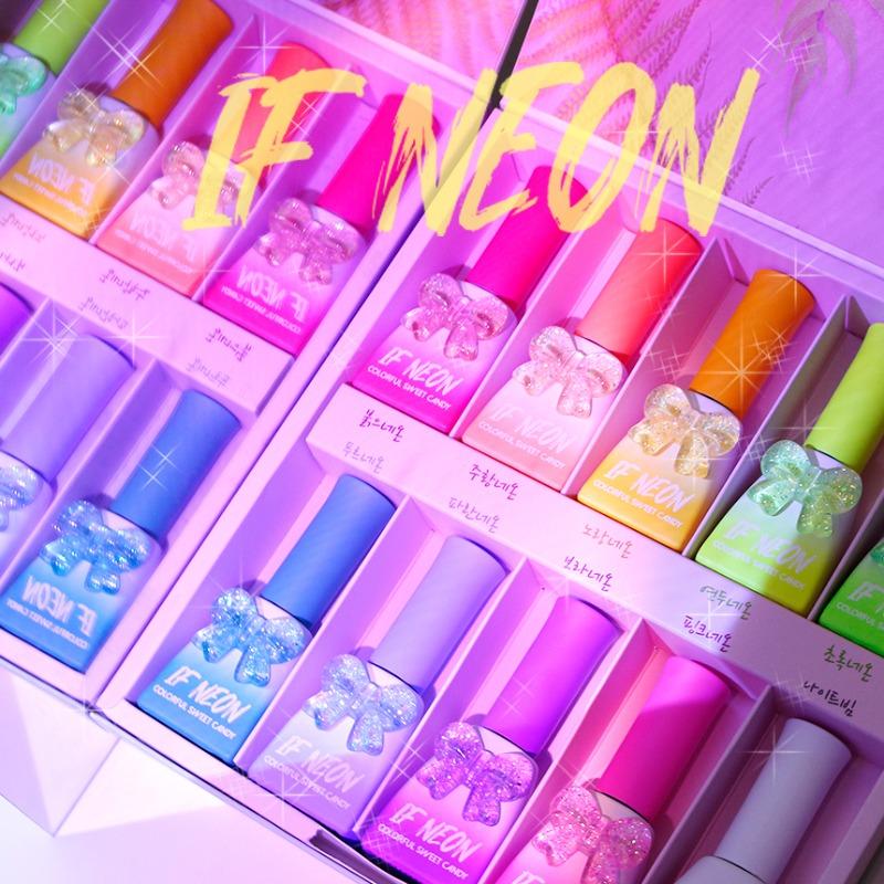 스윗캔디 이프네온 네온컬러젤 9종+반사 글리터젤 세트