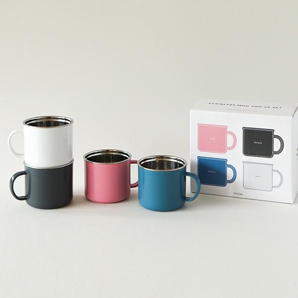 스텐 머그컵 4P 세트