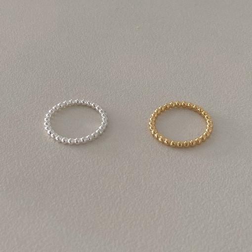 925실버 2mm 은볼 레이어드 반지 2mm Silver Ball Layered Ring