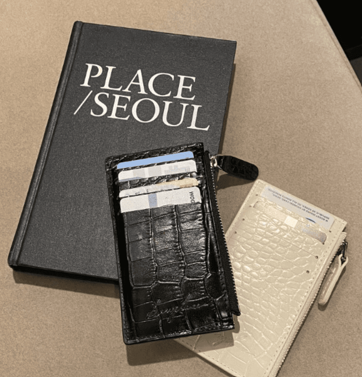 (5000원할인 event)심플유 made 소가죽 지퍼 카드지갑 (2color)