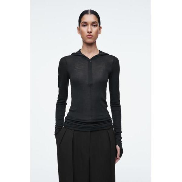 코스 슬림핏 울 후드티 1241793003