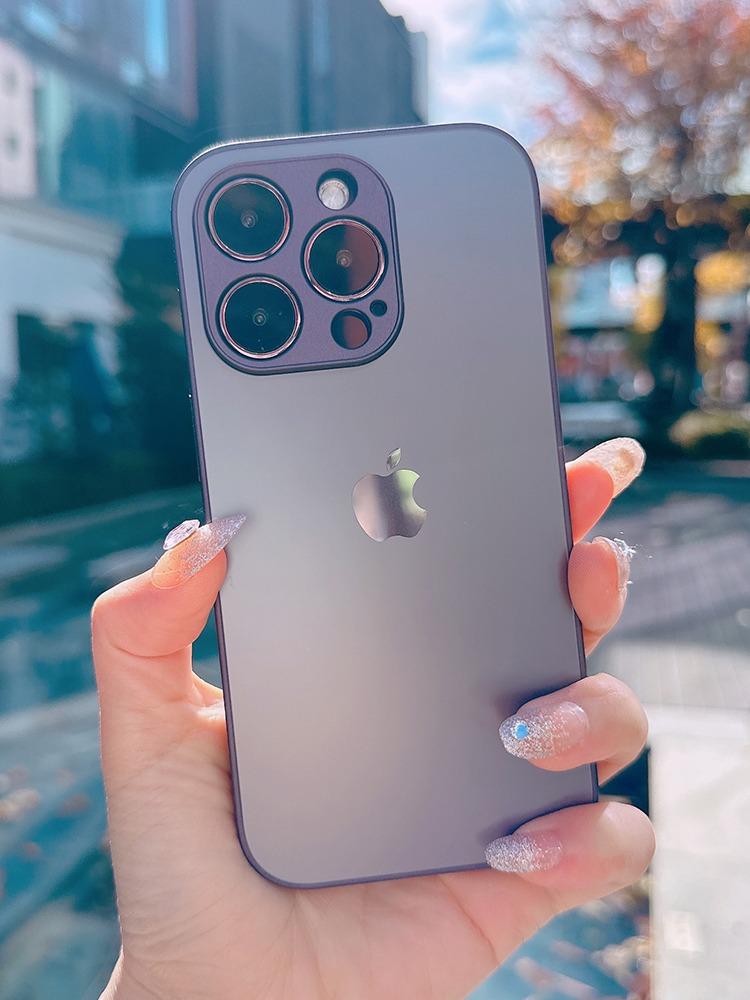 걸스케이스 아이폰14 프로 맥스 아이폰13 PRO 딥퍼플 무광 글라스 케이스