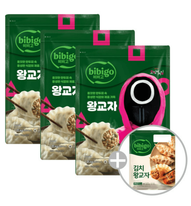 CJ비비고 왕교자1.05kg x3봉 + 김치왕교자315g x1봉