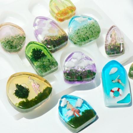 조약돌팬던트몰드/레진아트실리콘몰드 (M-268UU)