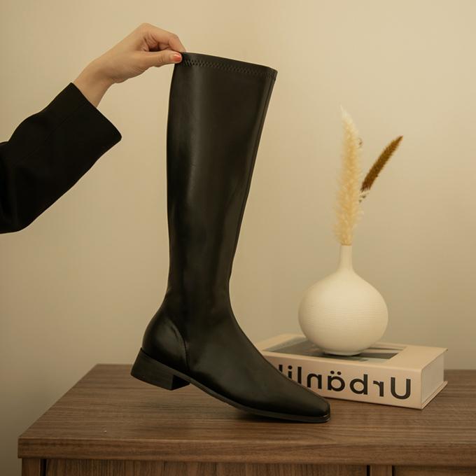 플레인 스판 삭스 롱부츠(3cm)