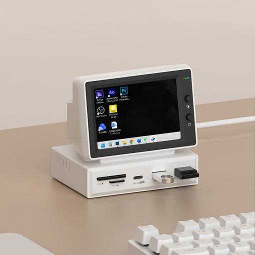 하기비스 노트북 HDMI 멀티 도킹스테이션 USB C타입 미니 IPS 스크린 허브