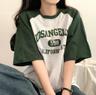 [박시핏/데일리!] 로스 배색 나그랑 레터링 반팔티T