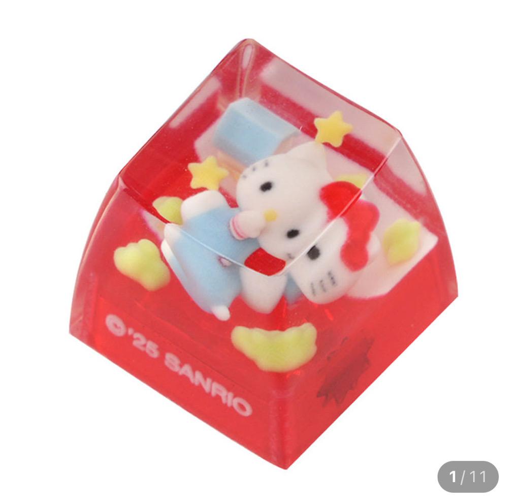 산리오 헬로키티 키캡 커스텀 기계식 키보드 꾸미기 캐릭터 레진 굿즈