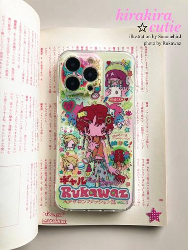 [ Rukawaz ] 갸루 헤어 살롱 젤 하드 아이폰 케이스 : 별사탕 바구니