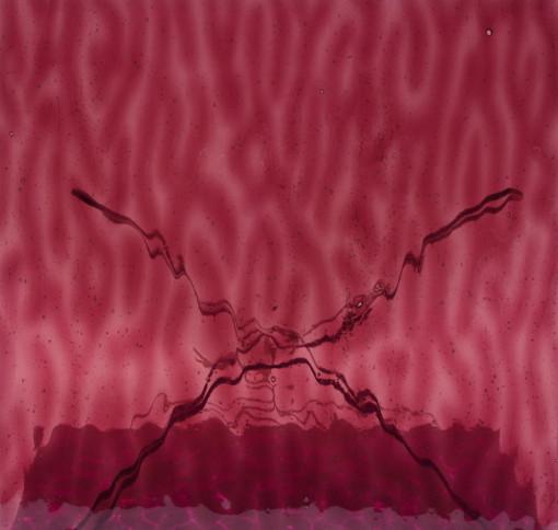 스테인드글라스  재료 유리 진한 자주색 큰물결