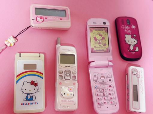 헬로 키티 핸드폰 산요 폴더폰 장난감폰 고전 레트로 키티폰 빈티지 카메라 희귀 레어 소품