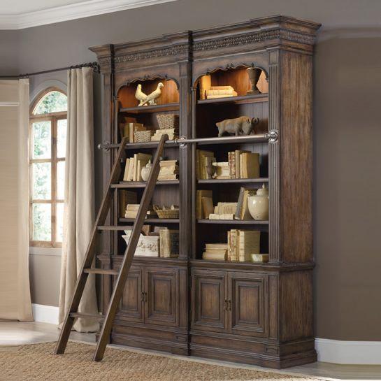 5070-10225 Bookcase w/ Ladder & Rail
