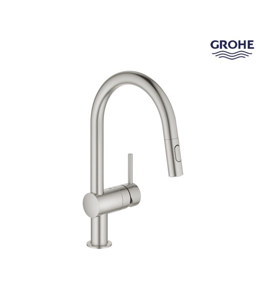 [그로헤 코리아] 민타 C 무광 슈퍼스틸 주방수전 싱크수전 GROHE 32321DC2