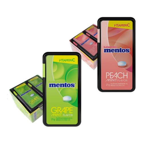 멘토스 후르트민트 21g 24개 피치향 그레이프향 : 369마트
