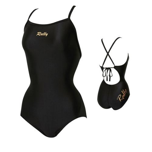 랠리 - LSLA041 블랙 여자수영복  원피스 로우컷