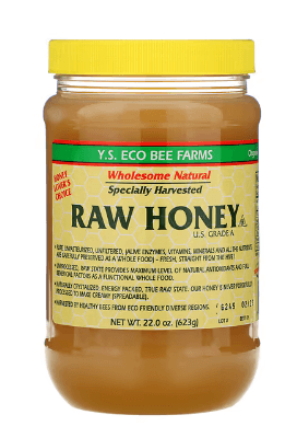 Y.S. Eco Bee Farms, 생 꿀, 미국 A 등급, 623g(22.0oz)