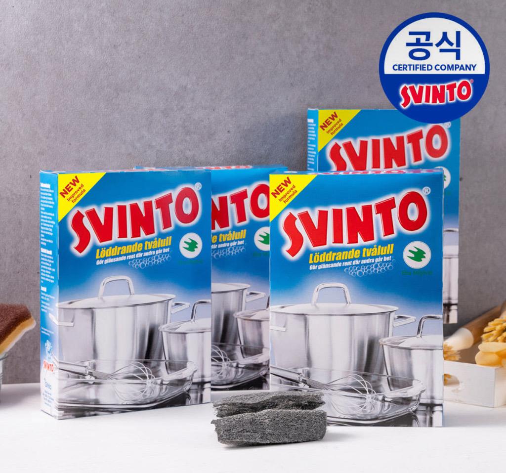 [N빠른배송] 스빈또 캠핑용 탄냄비 세척 욕실 찌든때 스틸울 올인원 수세미 200g 2개+100g 2개 주방 수세미