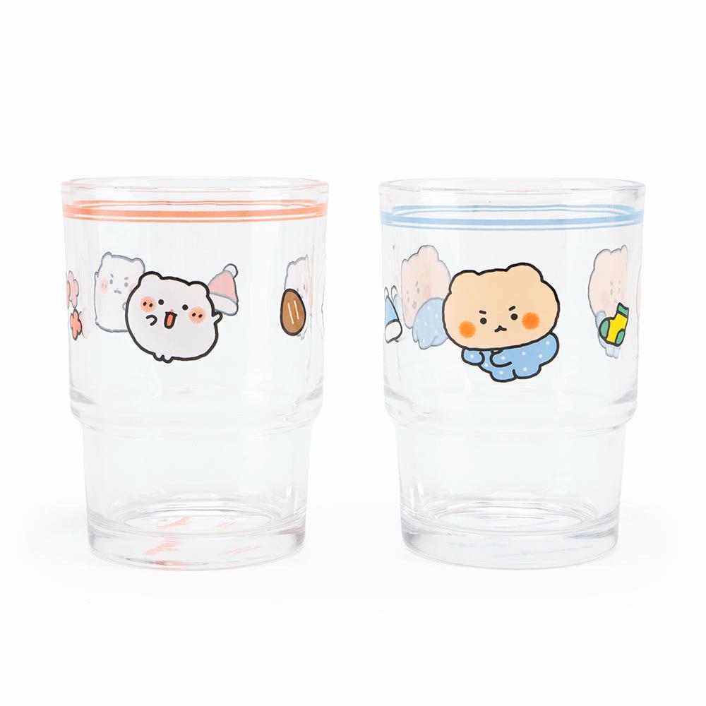 망그러진 곰 햄터 유리컵 세트