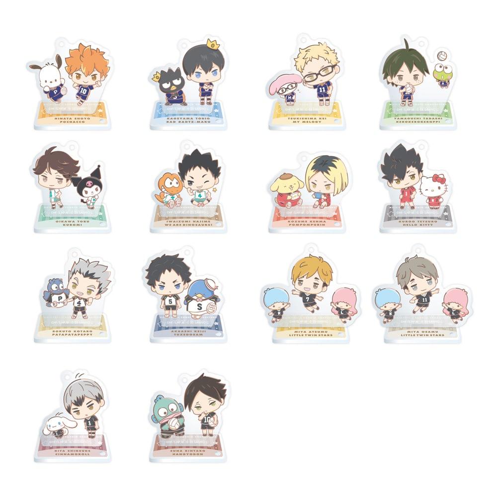 ハイキュー!!×サンリオキャラクターズ アクリルスタンドキーホルダーコレクション 【全14種】 ランダム3個セット