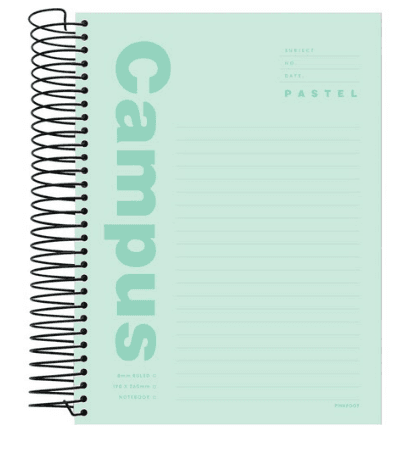 핑크풋 10000 파스텔 캠퍼스 두꺼운노트, 민트, 1개 - 유선/무선노트 | 쿠팡