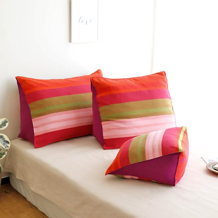 프리미엄 삼각 등 쿠션