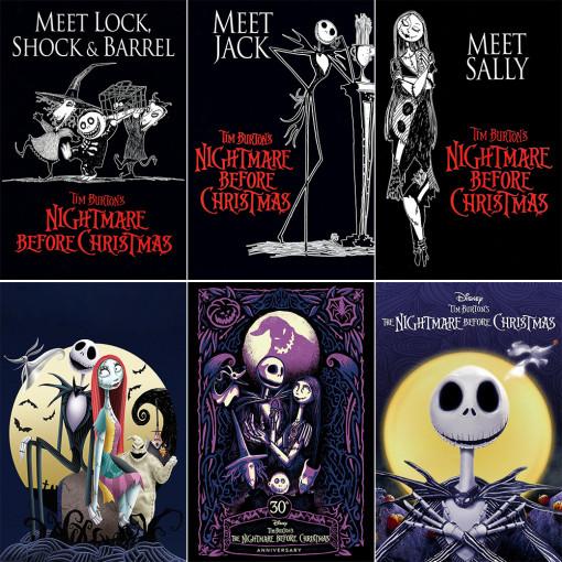 팀 버튼의 크리스마스 악몽 포스터 옛날 감성 영화포스터 가게 인테리어 집들이선물