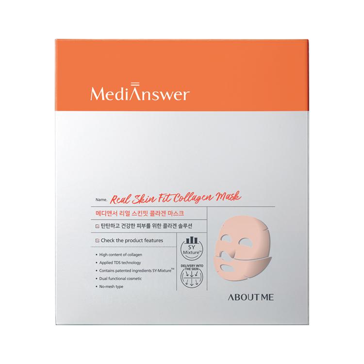 메디앤서 리얼 스킨핏 콜라겐 마스크, 4개입, 1개 - 시트마스크 | 쿠팡