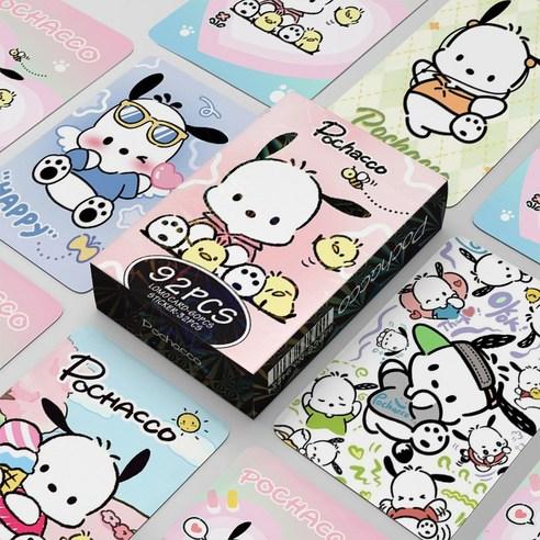 산리오 포토카드 굿즈 LOMO 일러스트 포카 60pcs + 미니 스티커 32pcs, 포차코, 1개 - 캐릭터/수집카드 | 쿠팡