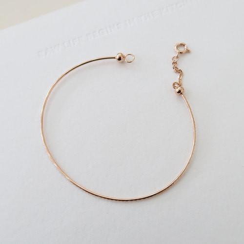 14k 18k 컷팅 파이프 링 실팔찌 텐션 뱅글 금팔찌